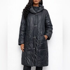 Vintage J Gallery Size Medium Black Puffer Coat for Women
